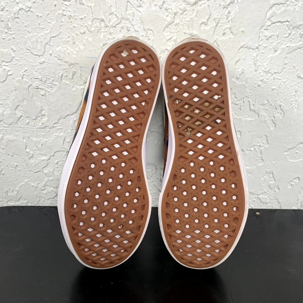 VANS Old Skool Shoes Kids Size 3 Tiger Leopard Skateboarding Sneakers